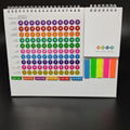 Desktop calendar with sticky notes