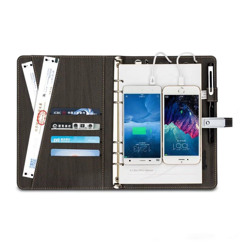 A5 USB power notebook, Built-in power bank notebook