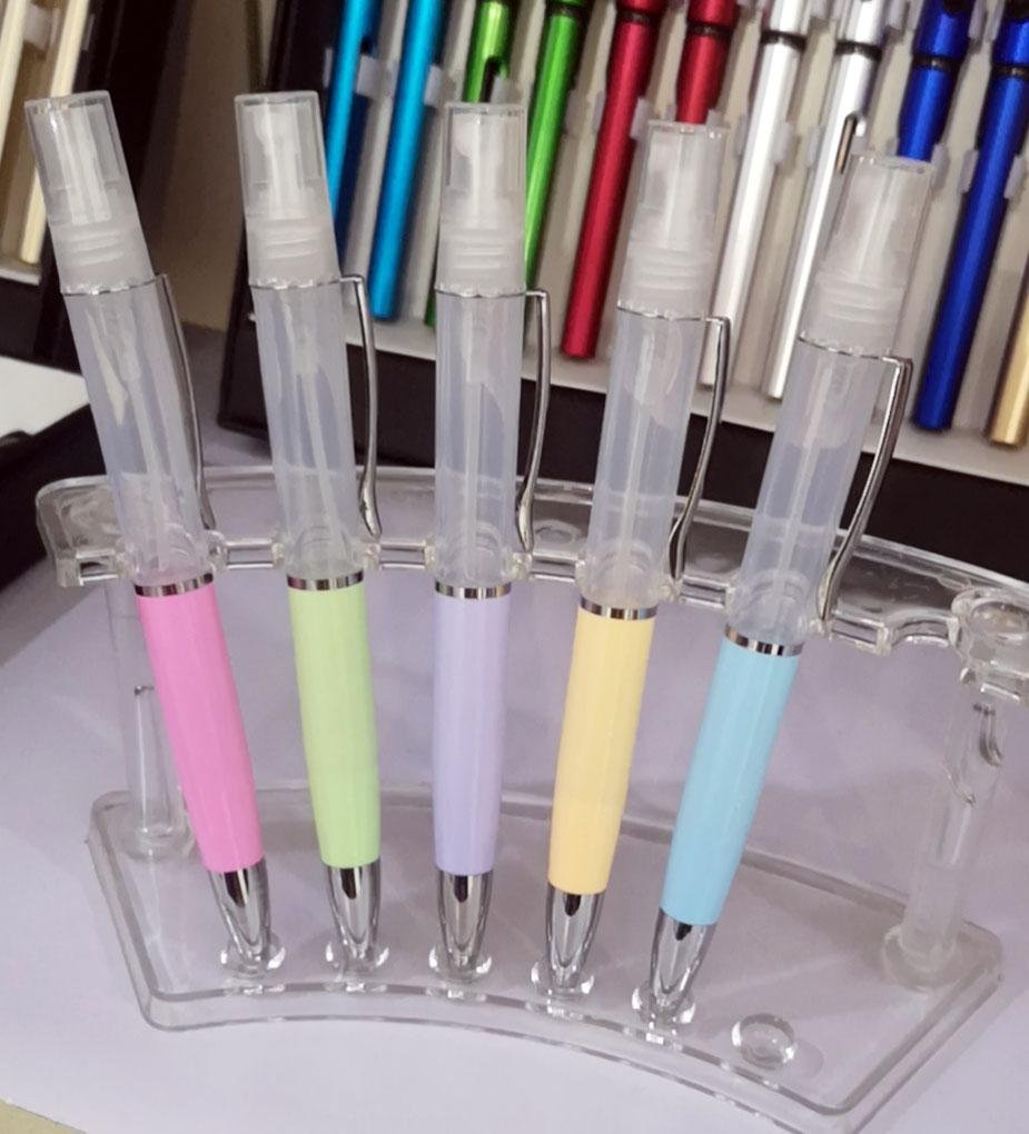 Ballpoint pen with spray bottle for hand sanitizer, alcohol hand sanitizer pens 1