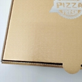 Pizza box with specialty paper