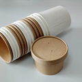 Disposable soup cup with lid