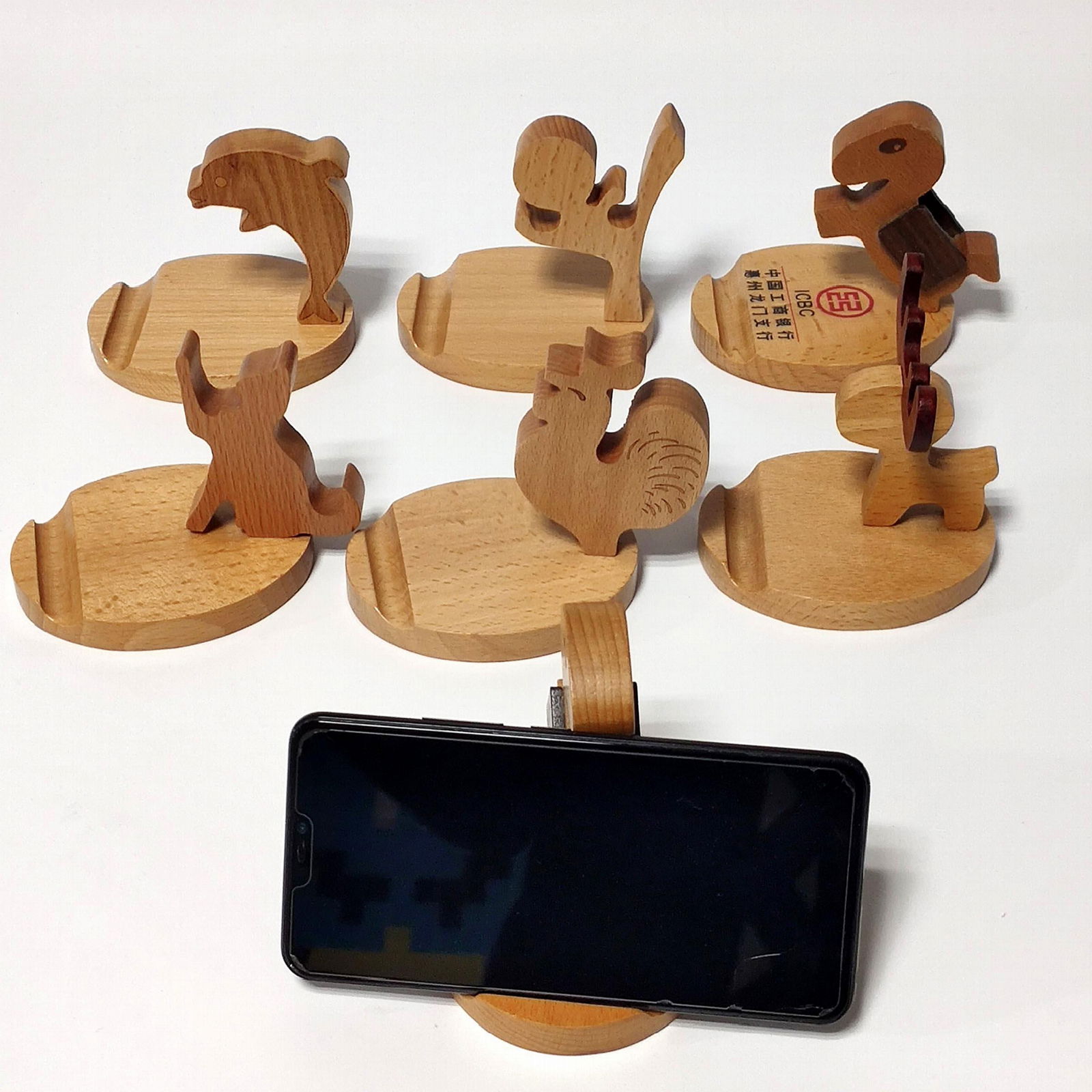 Wooden mobile holder, can print logo, 99-MB-2131