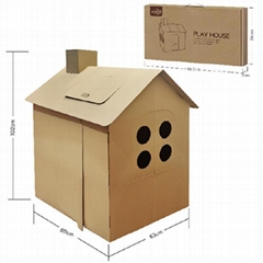 DIY kids play cardboard doodle house doodle toy DIY 3D puzzle 3D paper toy Drawi