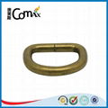 Anti brass metal d ring for handbag and