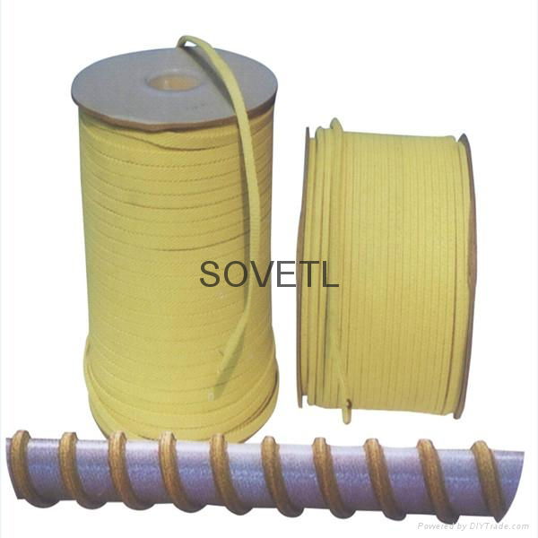 High Temperature Kevlar Roller Rope for Glass Tempering Furnace