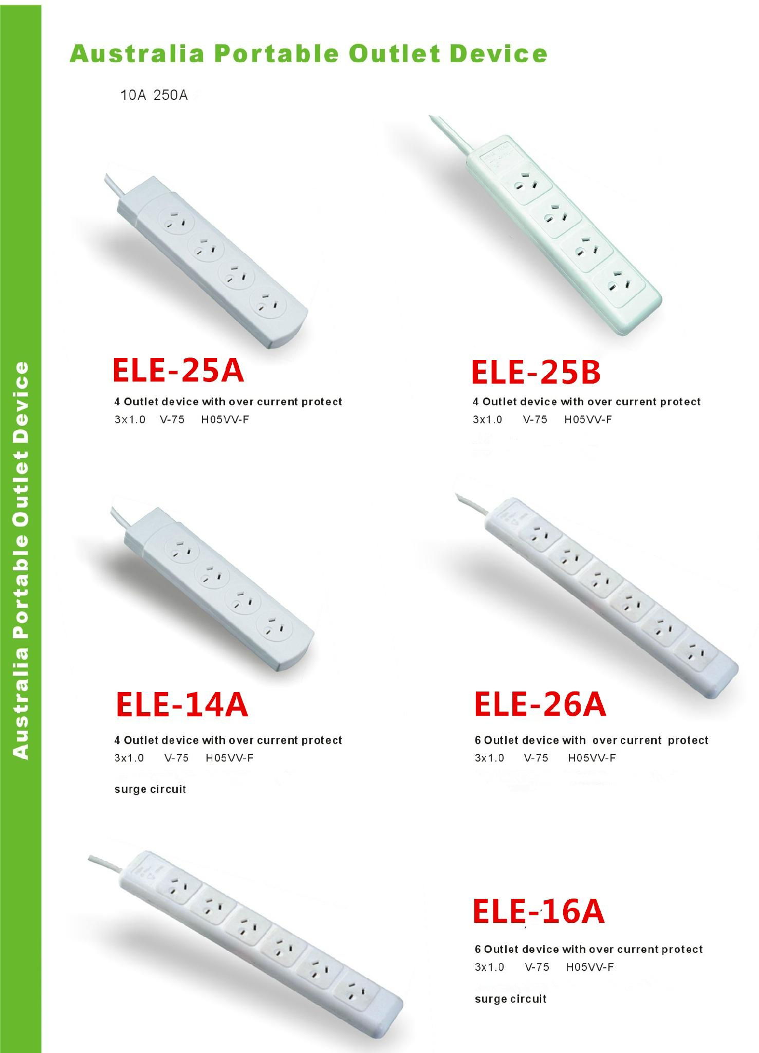 Australia  SAA 4 outlet power board  2