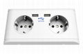 High Quality Dual Socket USB Wall Outelt 4