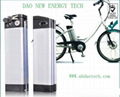 24V 10Ah ebike battery pack with charger silver fish type 1