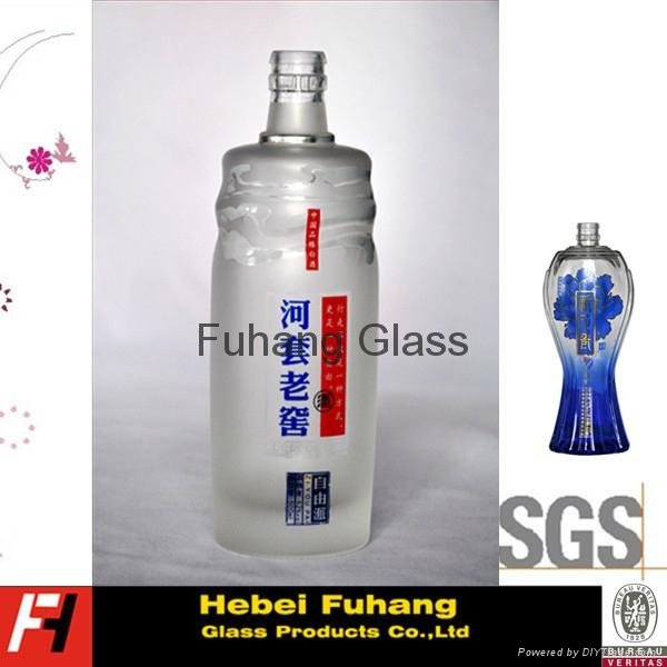 Frost and decal glass bottle for Liquor  2