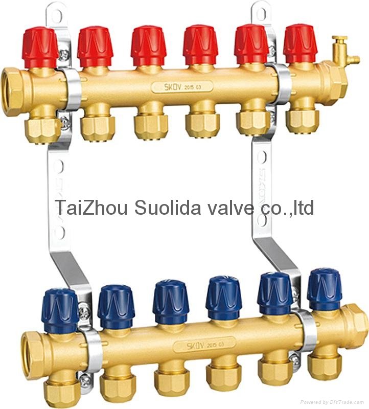 brass manifolds with cut-off adjustment SKOV 2