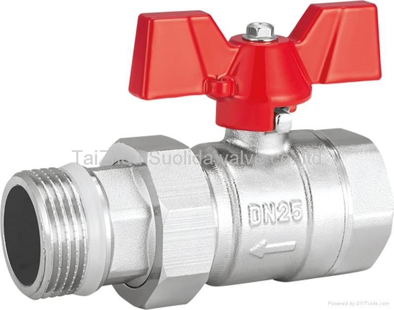 Brass ball valve with union 