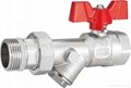 Brass filter ball valve with union 3