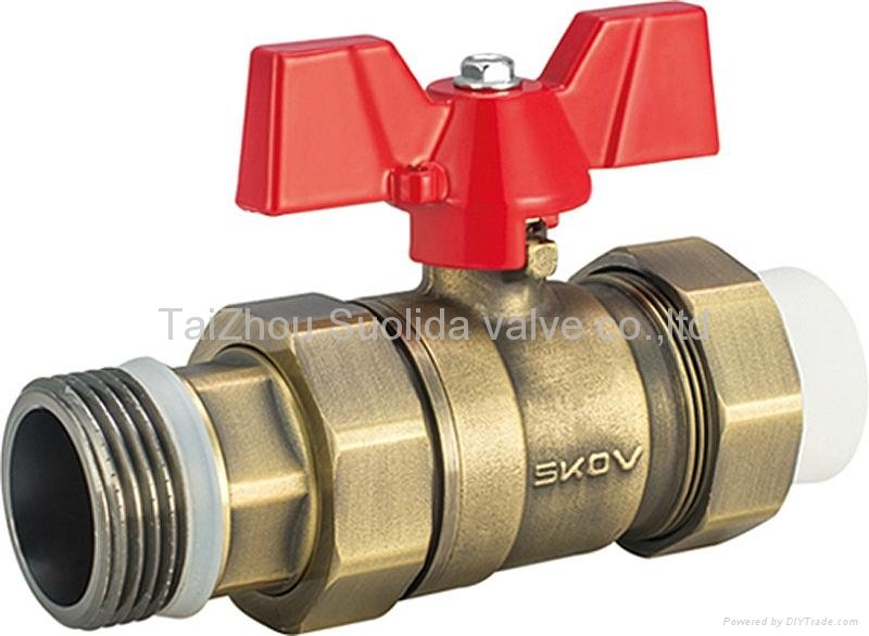 Brass ball valve with union 1"*25PP-R