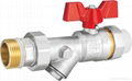 Brass filter ball valve and ball valve with union 4