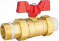 Brass filter ball valve and ball valve with union 2