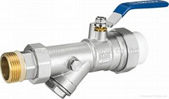 brass filter ball valve and ball valve with union 1"32PP-R