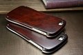 Aluminum metal bumper with wood back plate cover for iPhone 6  4