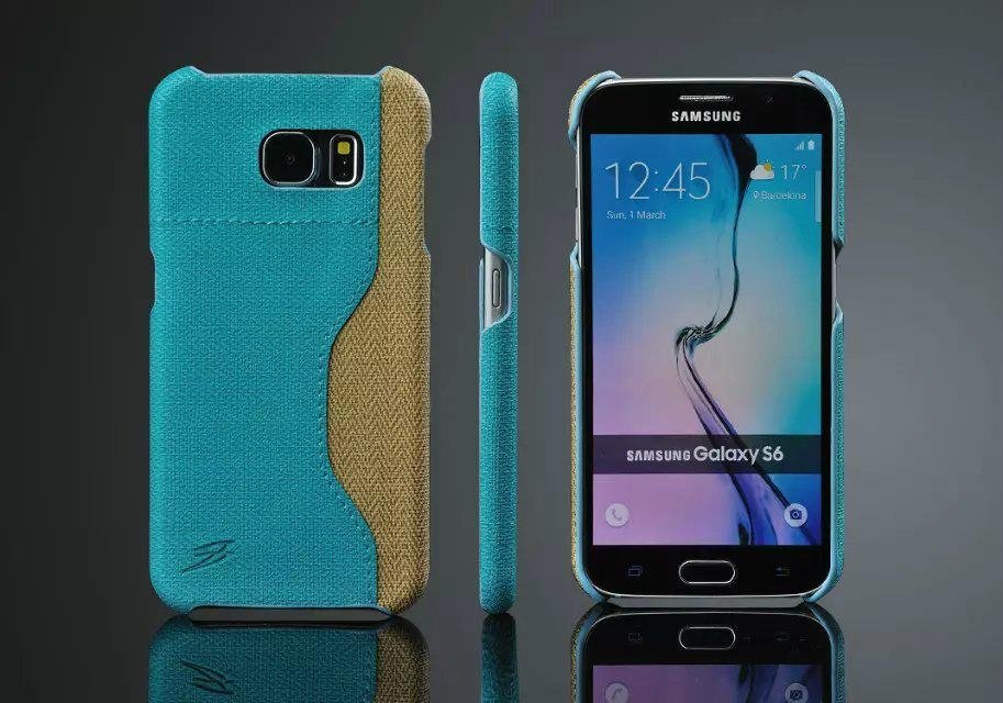 Samsung S6 Back Case with One card slot PU leather fashionable design 