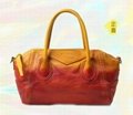 2015 new fashion old trend cowhide leather shoulder bag women handbag orange OT1 3