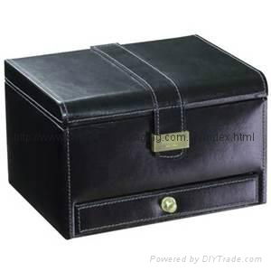 OEM High class glass top Natural Wooden watch gift display box 4