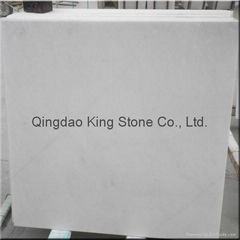 Oriental white marble slab with polished surface