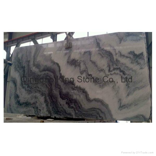 Cheap white-gray marble slab  2