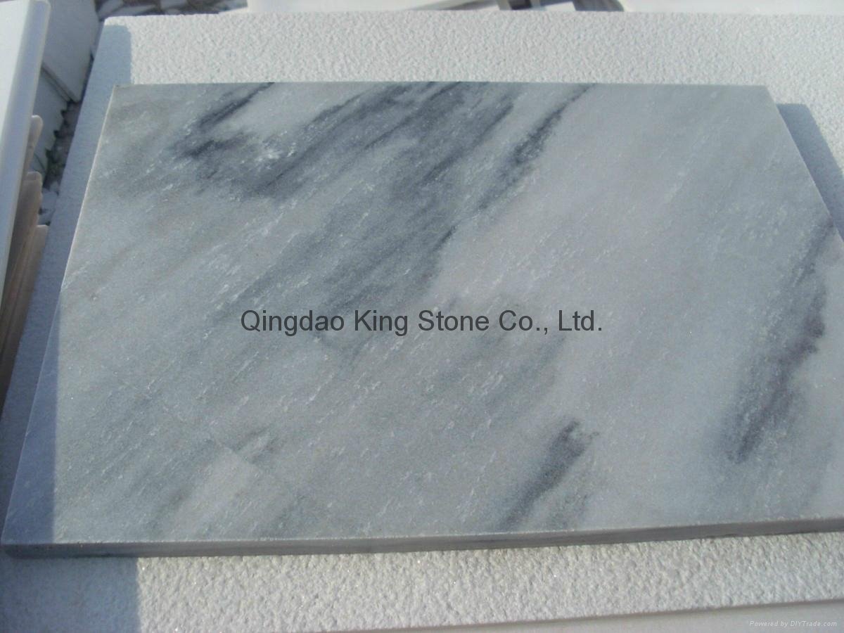 Cheap white-gray marble slab  5