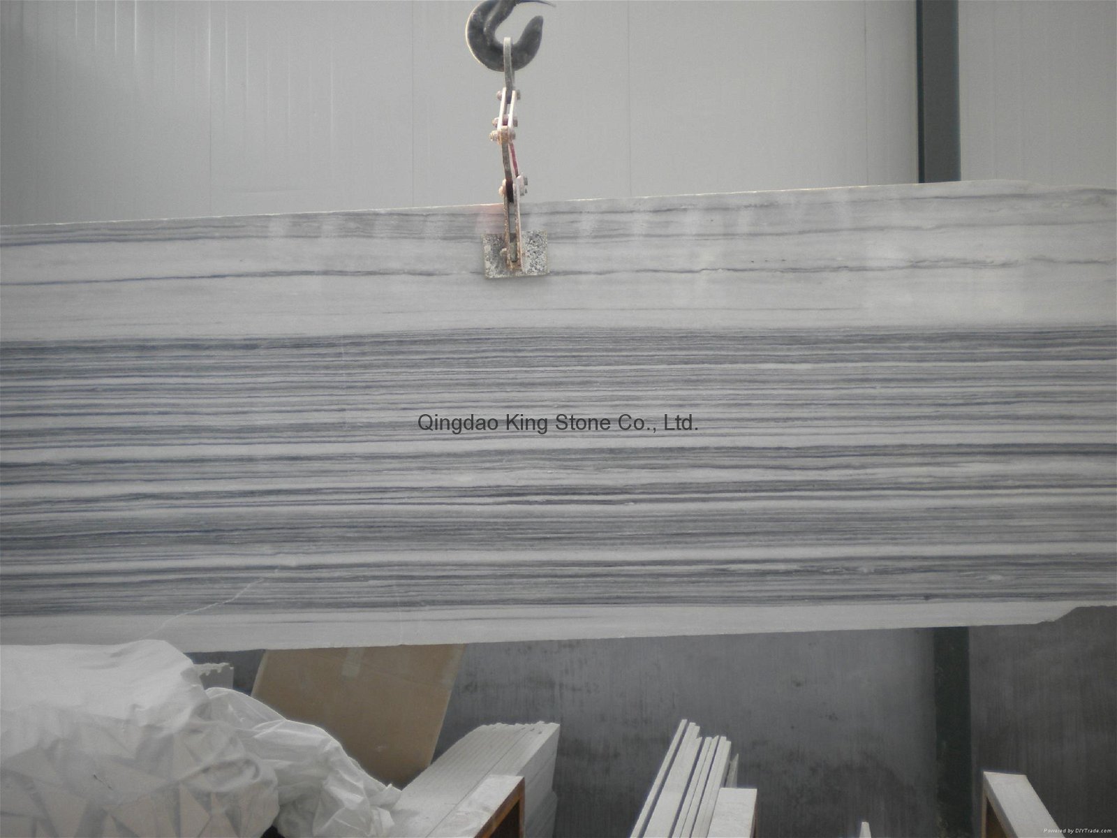Hot sale gray stripe marble tile with polished surface 2