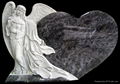 Granite Angel with heart tombstones 5