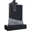 Granite cross design headstone tombstone