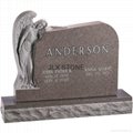 Granite hand carved angel tombstone and monument 3