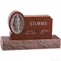 Granite hand carved angel tombstone and monument 5