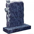 European style granite carved rose headstones 3