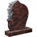 European style granite carved rose headstones 5