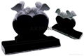 Granite heart shaped design tombstone with angel 1