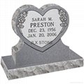 Granite heart shaped design tombstone with angel 4