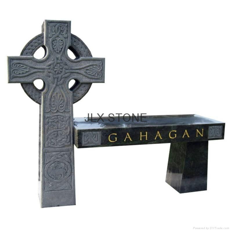 Granite cemetery bench memorials monument 5