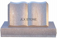Granite book design headstones