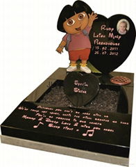 Granite baby headstone tombstone and