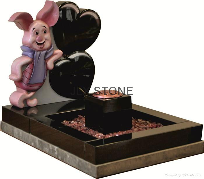 Granite teddy design child tombstones