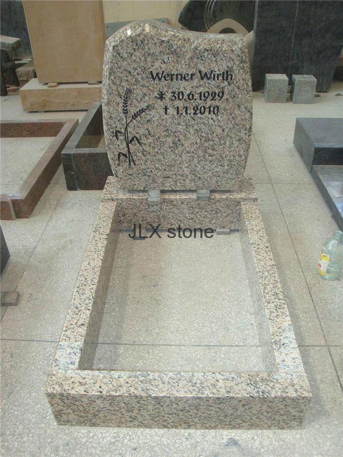 Germany style granite headstone for grave cemetery