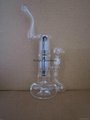 Heat-resistant high borosilicate glass smoking pipe thick glass bong water pipe  2