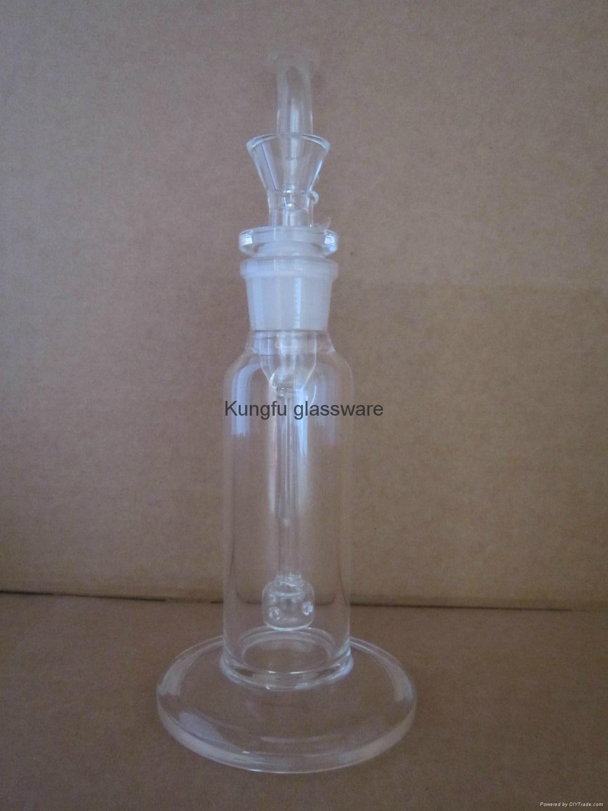 exquisite easy to clean thick glass bong water pipe smoking pipe bubbler  2