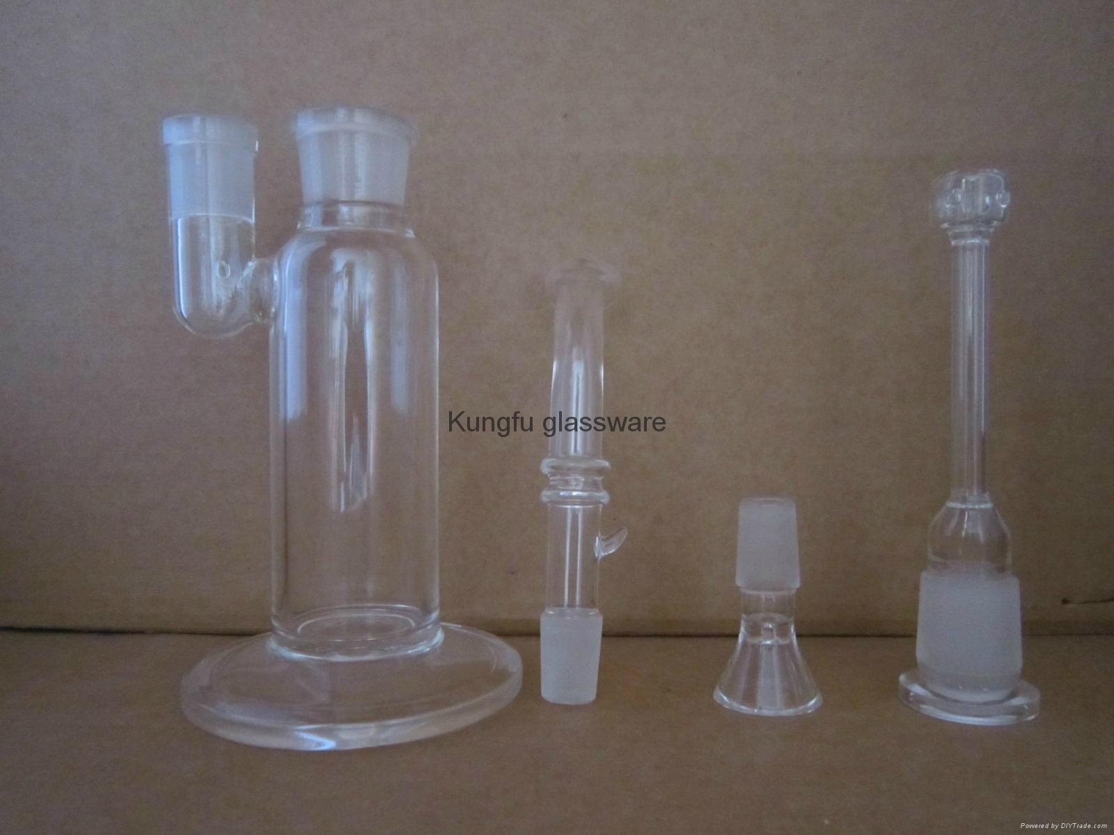 exquisite easy to clean thick glass bong water pipe smoking pipe bubbler  4