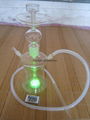  Heat-resistant borosilicate glass clear  glass hookah with led lights shisha  1