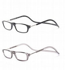 Magnetic Reading Glasses with Adjustable Temple Neck Holding