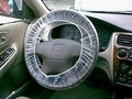 LDPE white disposable steering wheel cover with elastic ribbon 4