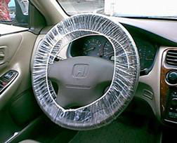 Clear HDPE plastic steering wheel cover with elastic factory directly 