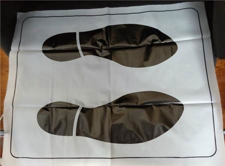 Foot / Floor mat made of LDPE plastic with print logo by factory 2