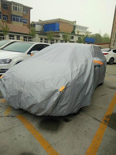 Silver PEVA durable car cover   4